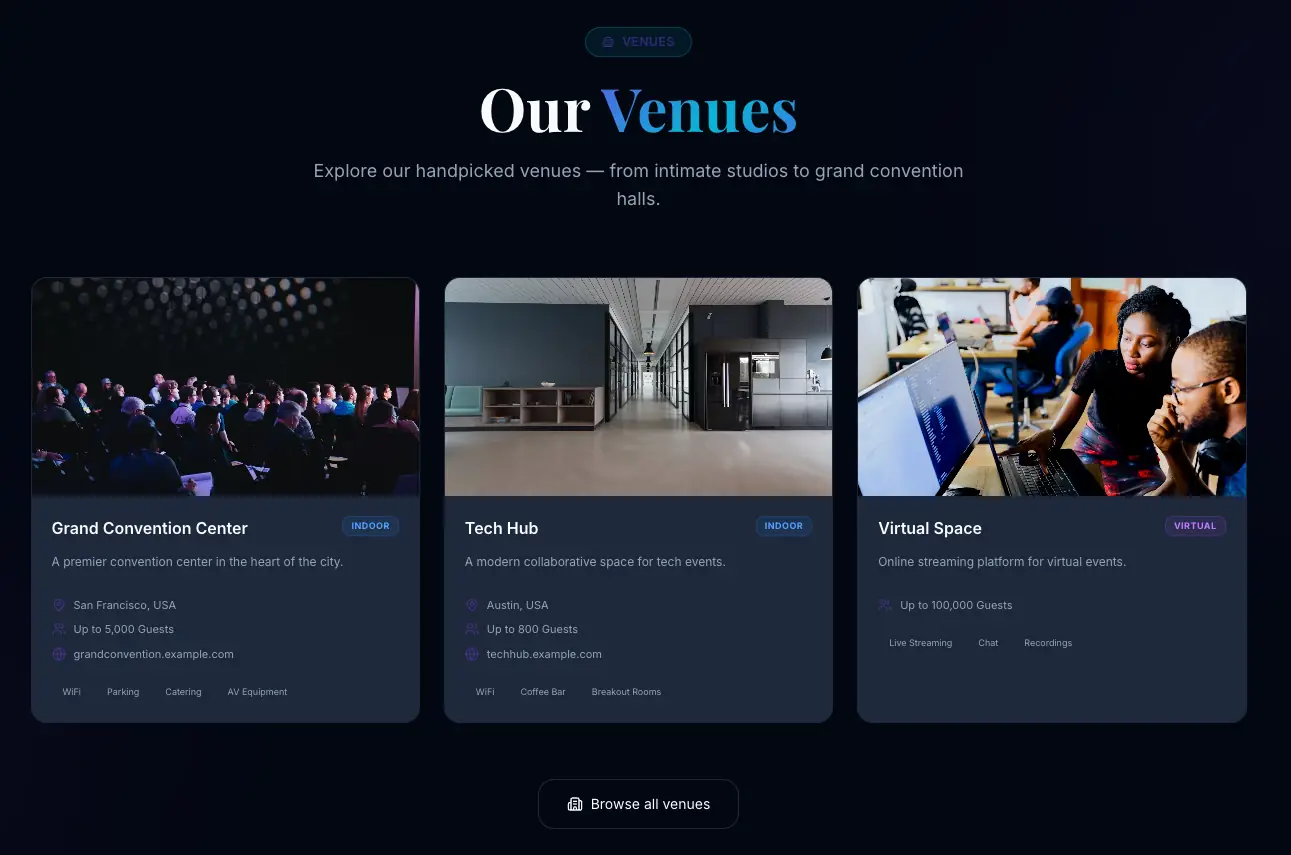 Venue List